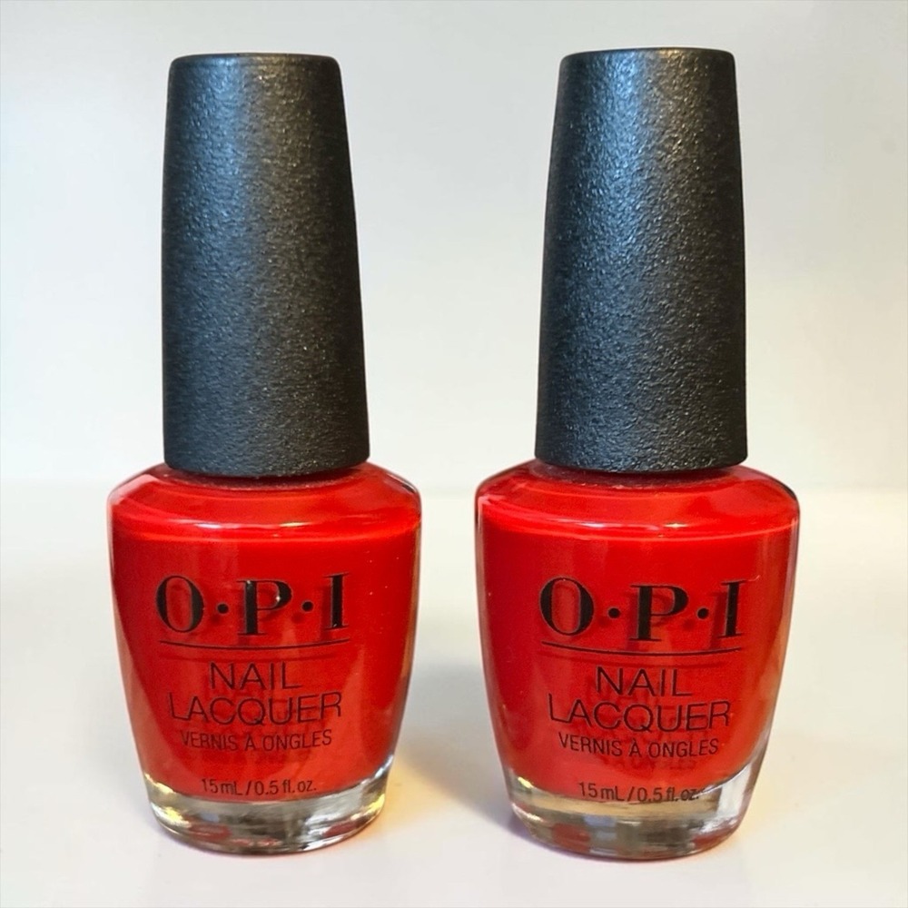 Lot of 2 OPI Nail Lacquer RED-Y FOR THE HOLIDAYS (HR M08) Polish - NEW, Unused